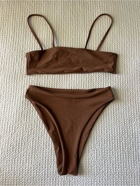 Aurelle Swim Brown Two-Piece Bikini Set